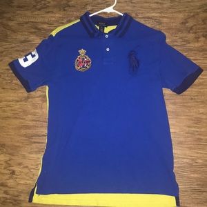 Ralph Lauren blue, yellow polo big kids